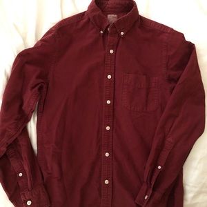 Jcrew Men’s button down, small slim, maroon,